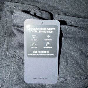 Fabletics Black High-Waisted Legging-Shorts